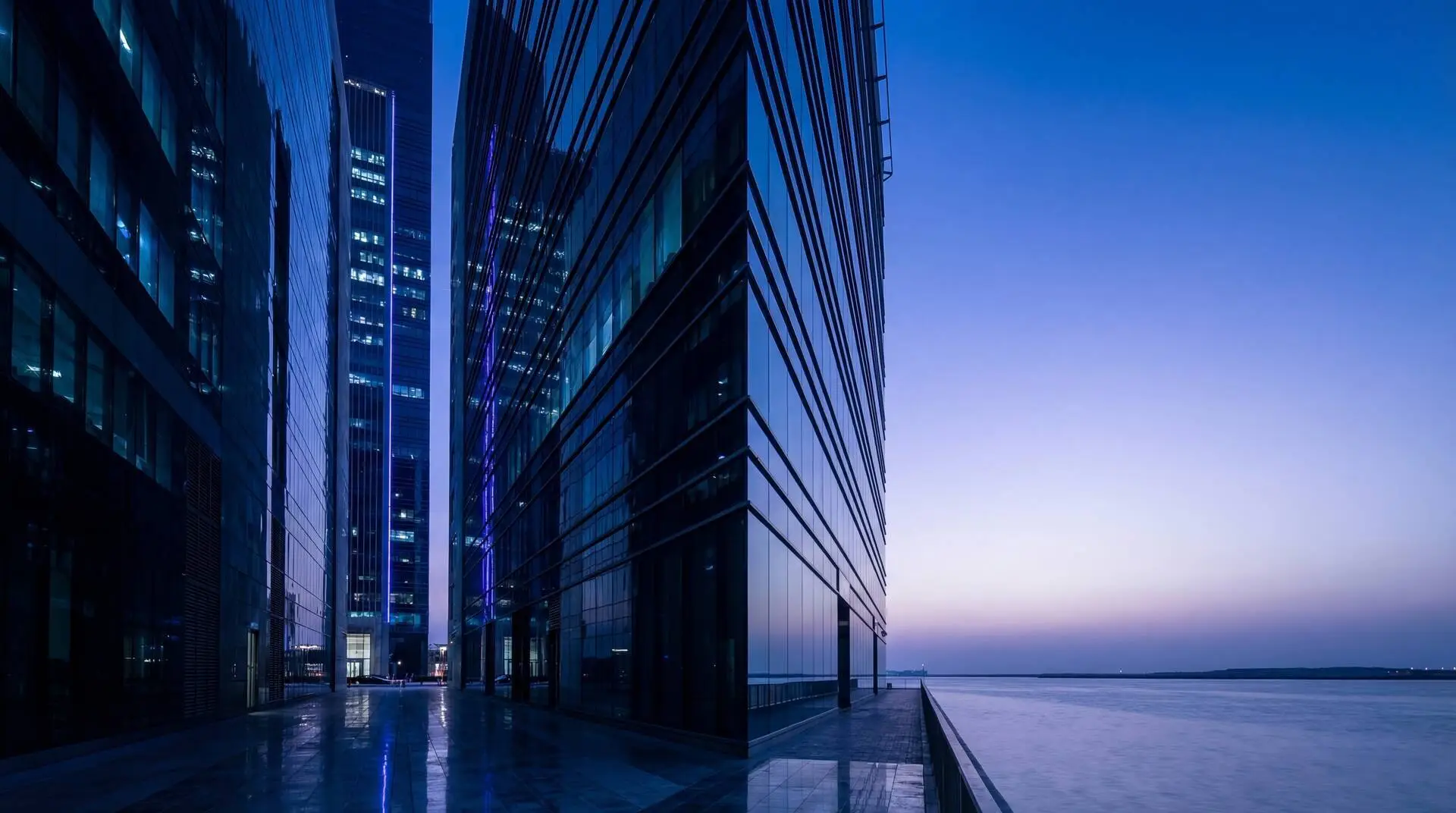 Dubai skyline at dusk behind the LEXAI verified-lawyer search
